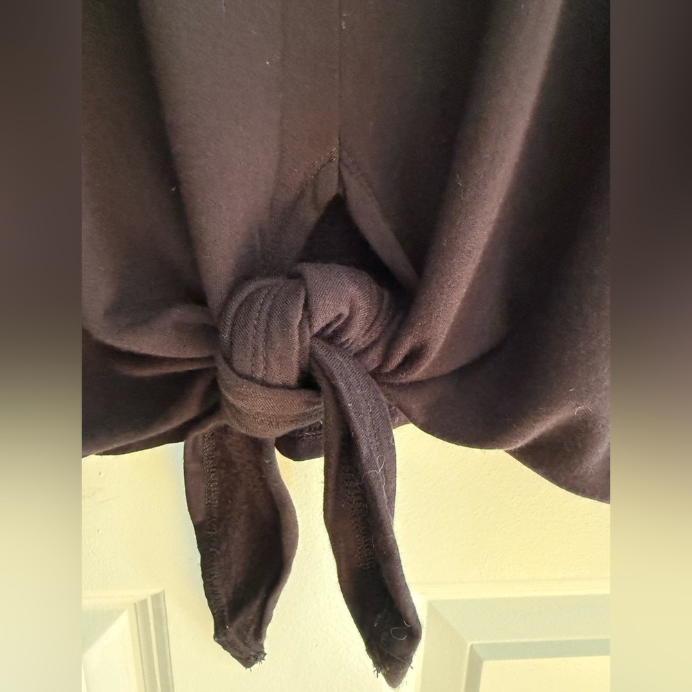 Bobeau Black Tie Front Sweatshirt Size Petite Medium - Picture 4 of 4